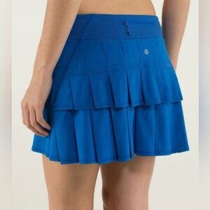 lululemon athletica Pleated Athletic Mini Skirt in Bright Blue